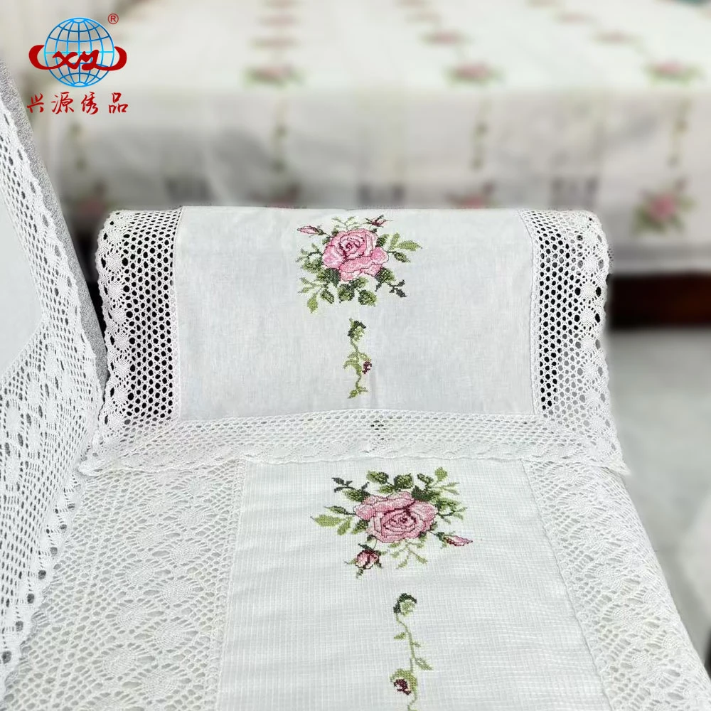 429-36白色【60*60cm】沙发扶手巾十字绣盖巾方形防尘盖布