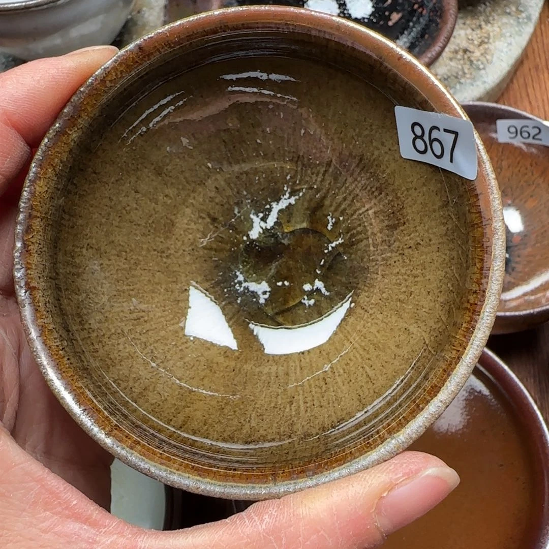 柴烧建盏茶盏茶杯867