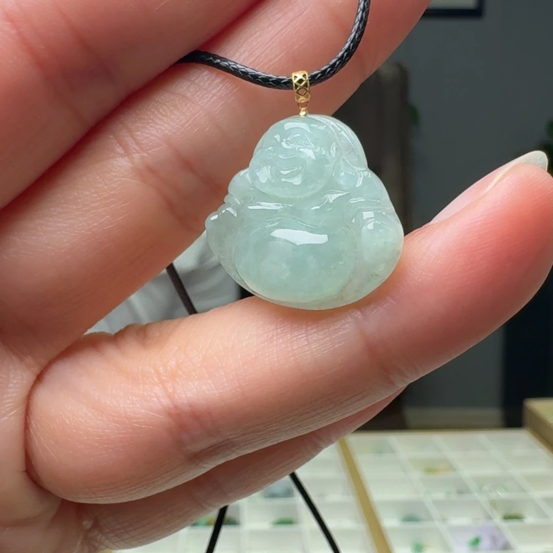 翡翠18K金镶嵌吊坠(不含链)多样性发货其一