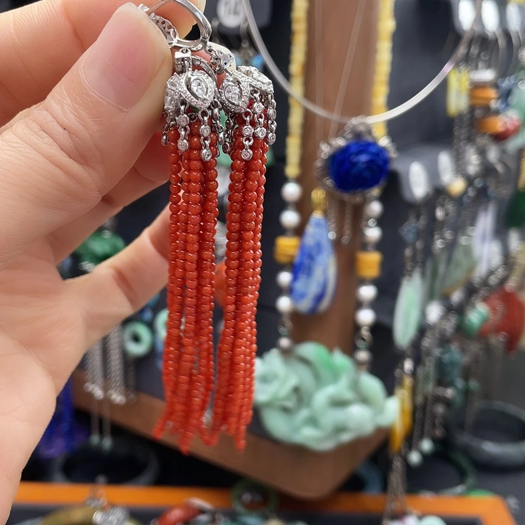 南红玛瑙耳饰银S925镶嵌赵*瑞800ghjhhh