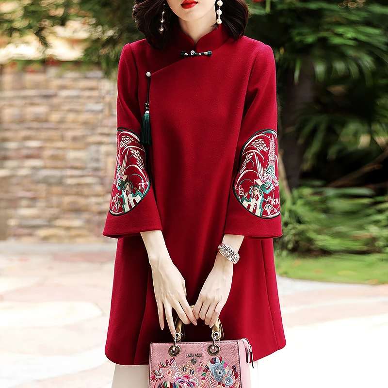 外套喜婆婆婚宴装喜服高贵结婚丈母娘婚礼服冬装婚礼妈妈礼服旗袍