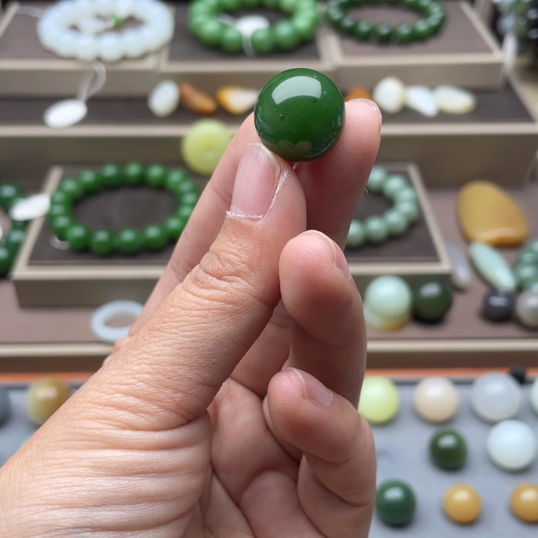 和田玉未镶嵌手链16碧玉