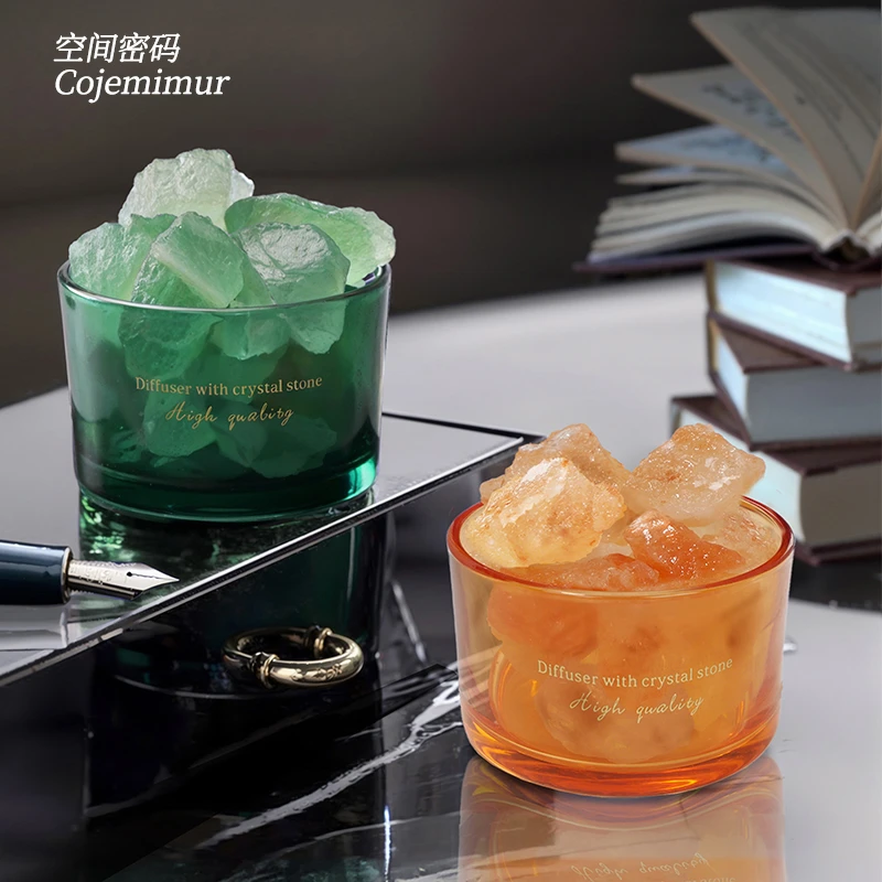 香薰晶石无火香氛天然水晶扩香石家用卧室熏香水摆件持久高级礼物