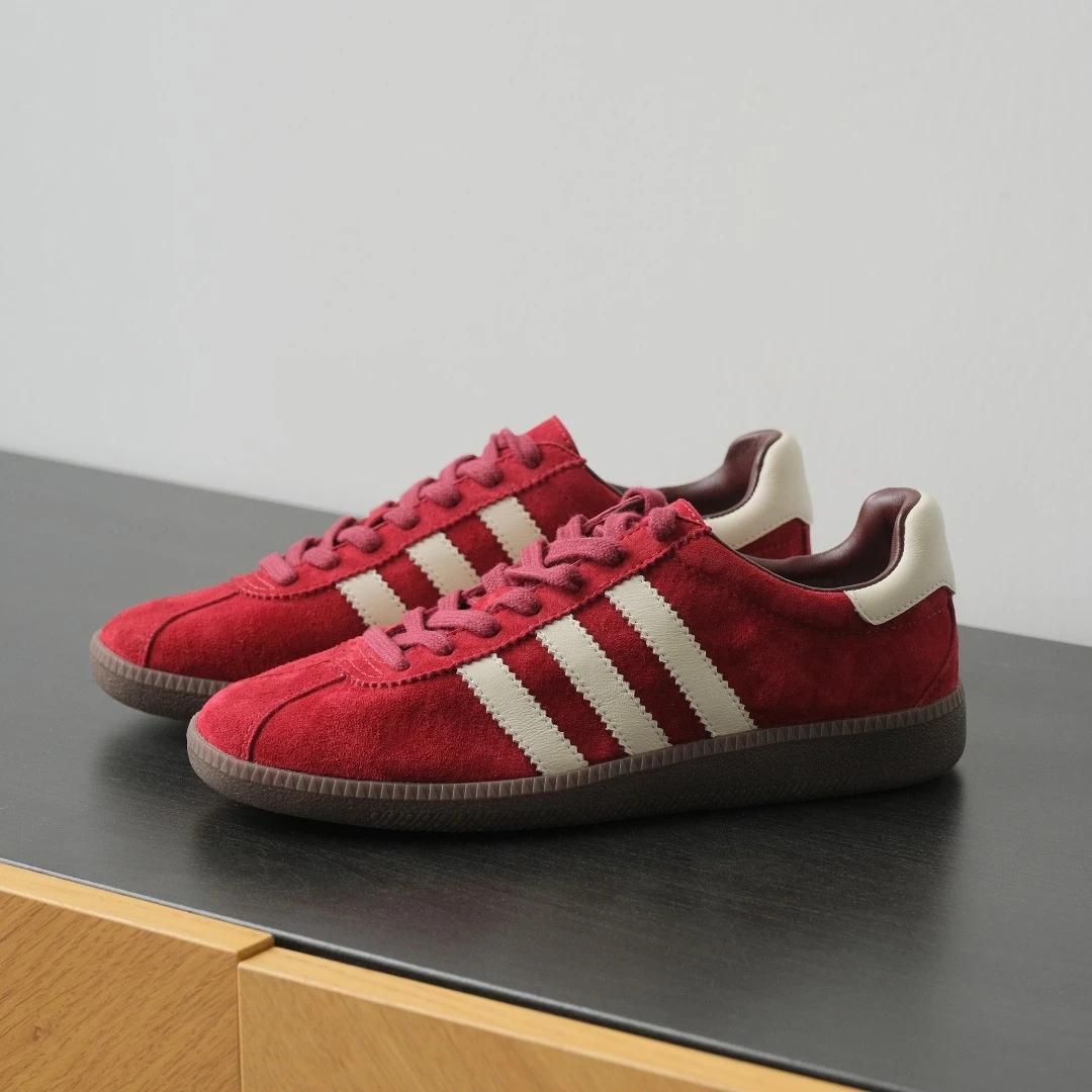 【钦锘女鞋】复古系带平底板鞋女时尚休闲运动鞋拼色德训鞋G319