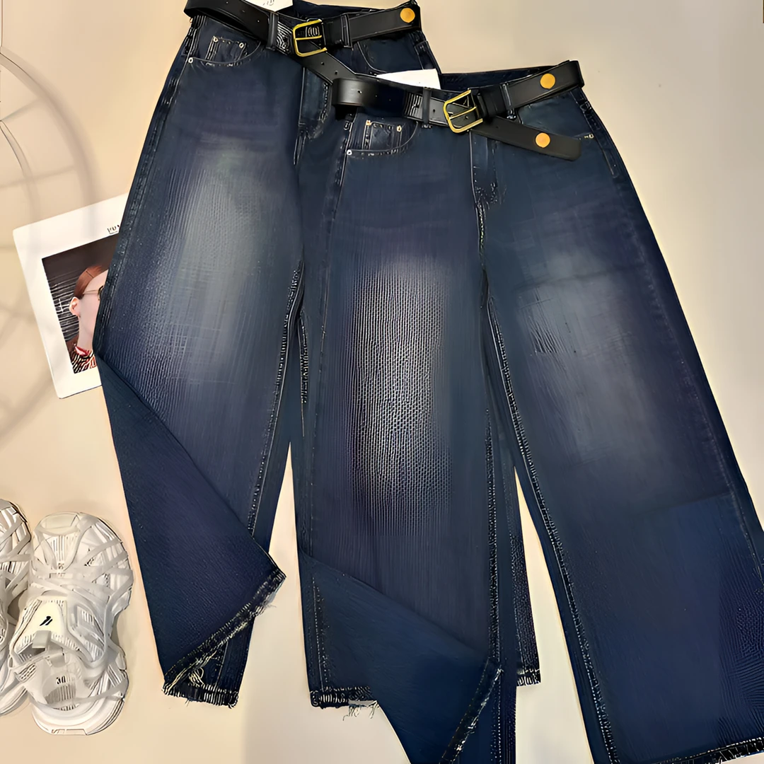 《姚家优麦汇》K6532早秋款水洗牛仔裤显瘦百搭新款裤子