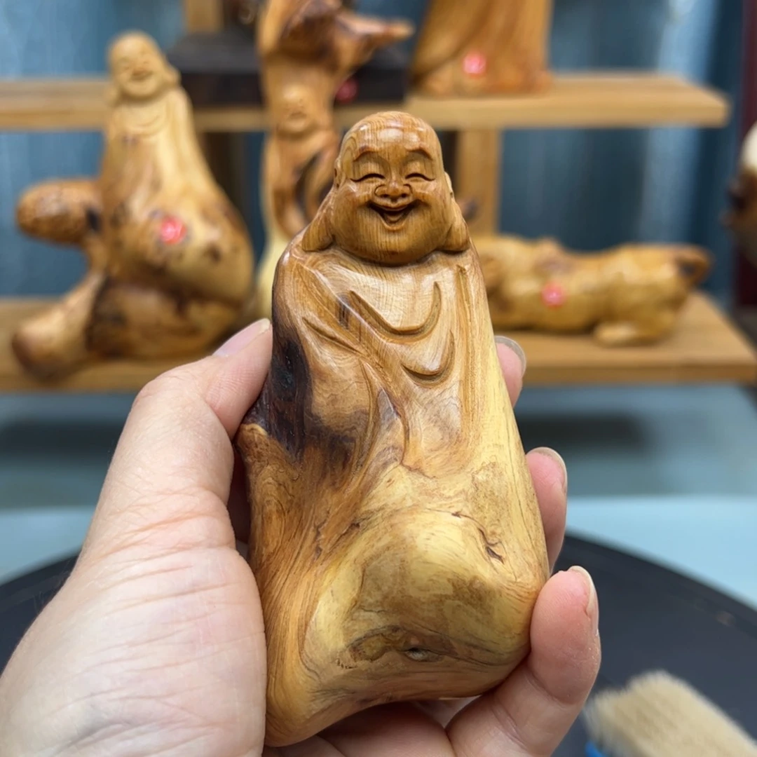 木崖柏木摆件手把件