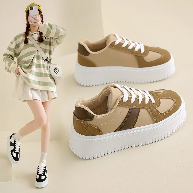 2025春季新ins韩版透气小白鞋女学生厚底百搭休闲运动板鞋RADK