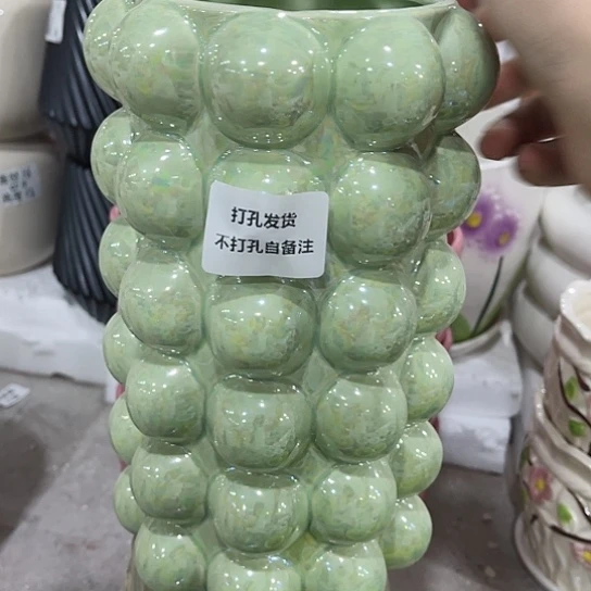 多肉绿植陶瓷花盆9.9包邮，有孔