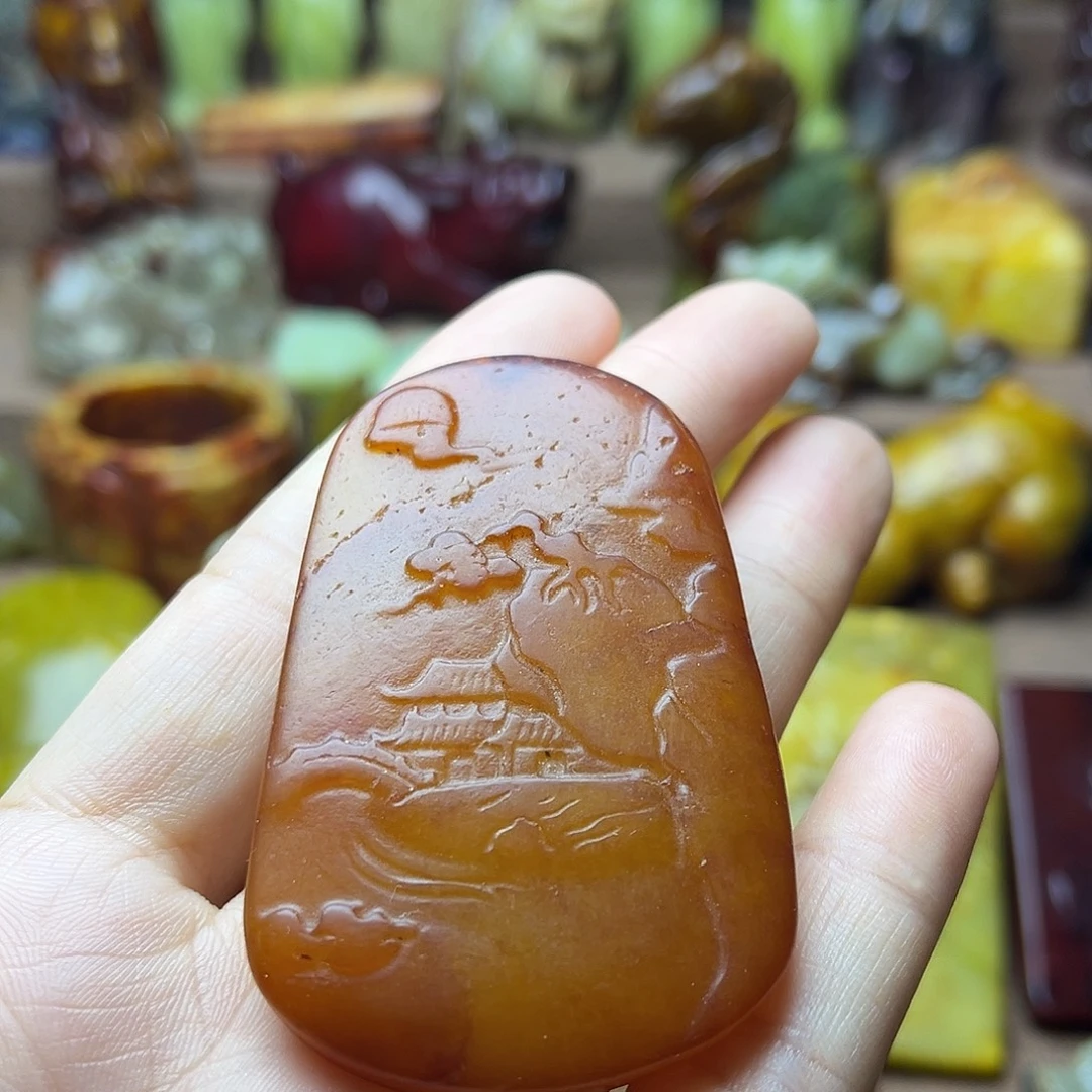 白玉菩提吊坠17。。