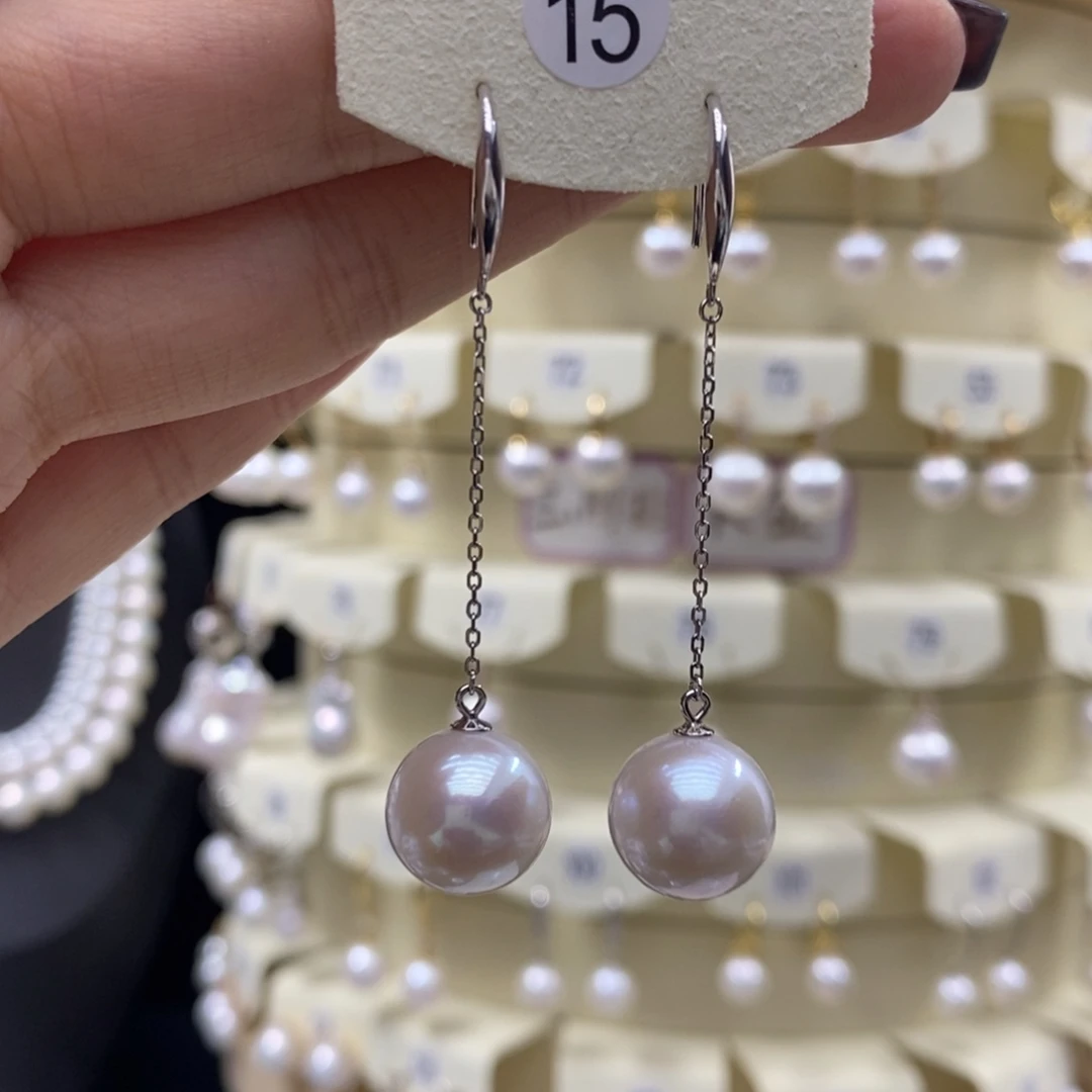 耳饰淡水珍珠银S925镶嵌