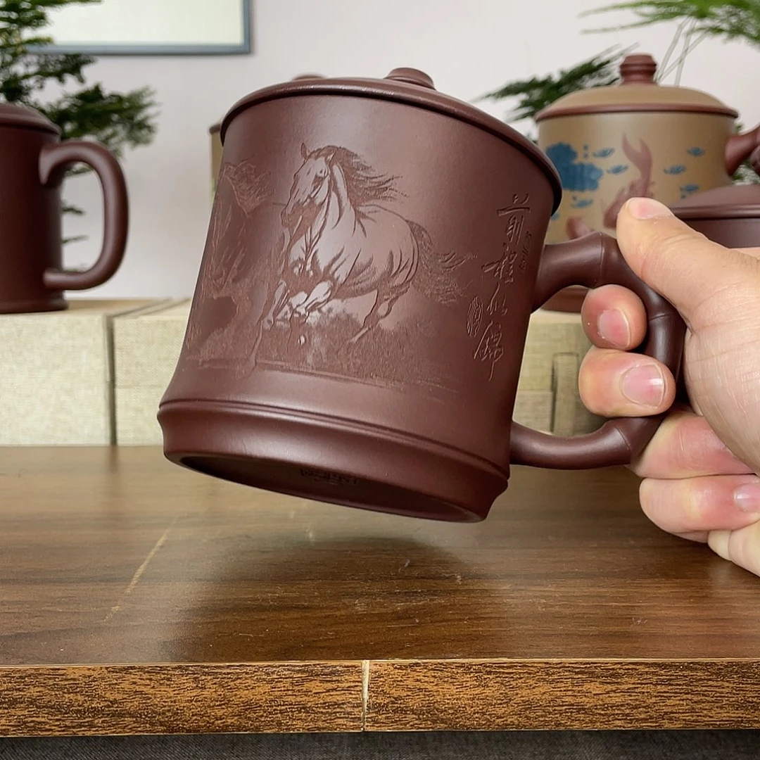 茶杯紫砂前程似锦500cc