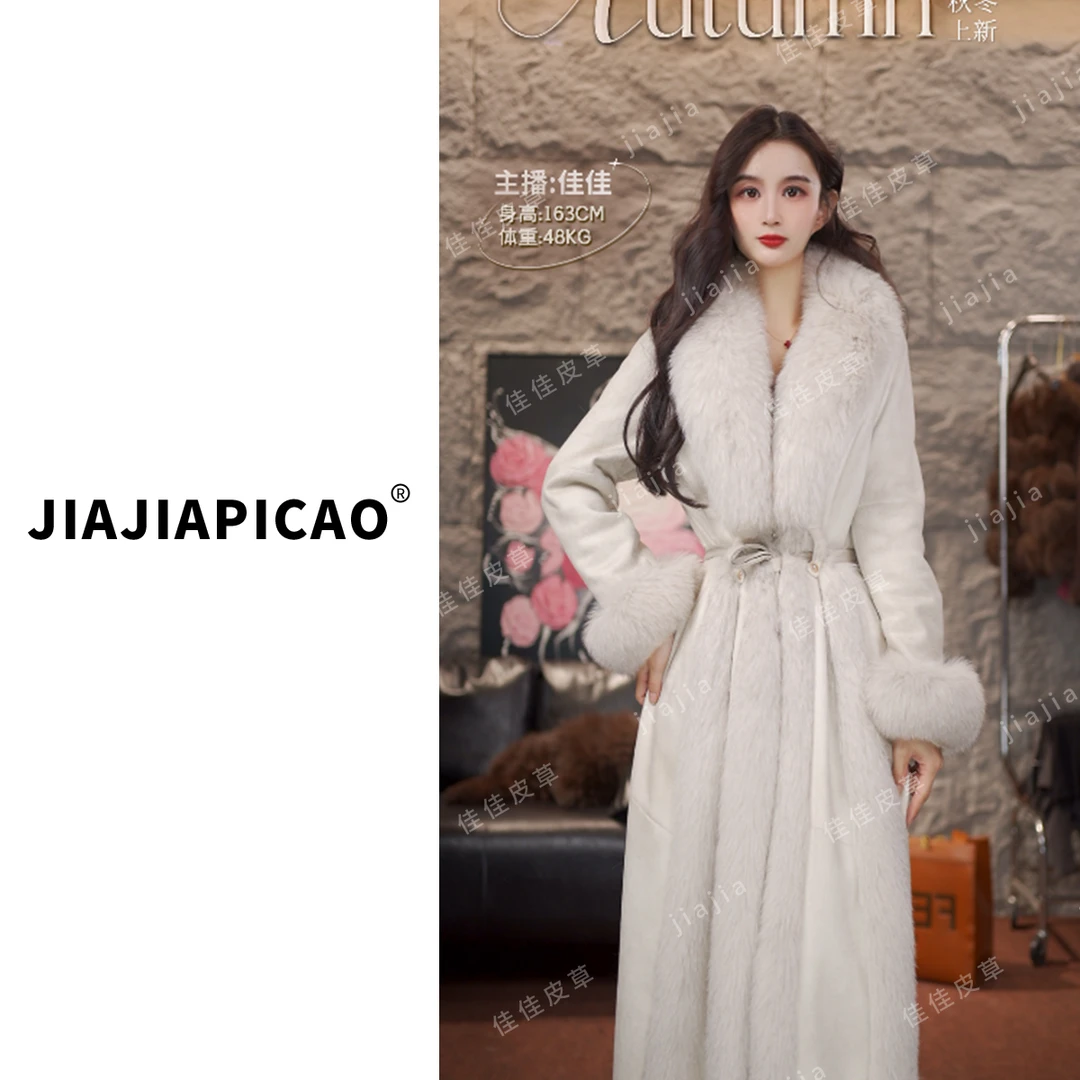 【盛世王妃】 轻奢狐狸毛兔毛长款皮草外套 /3811-3