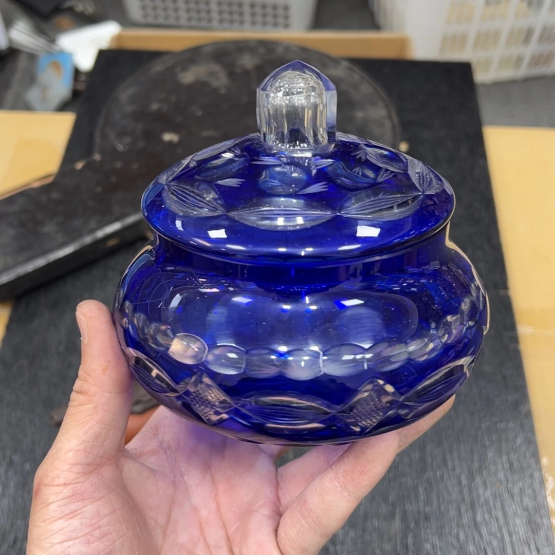 玻璃日本中古工艺品摆件