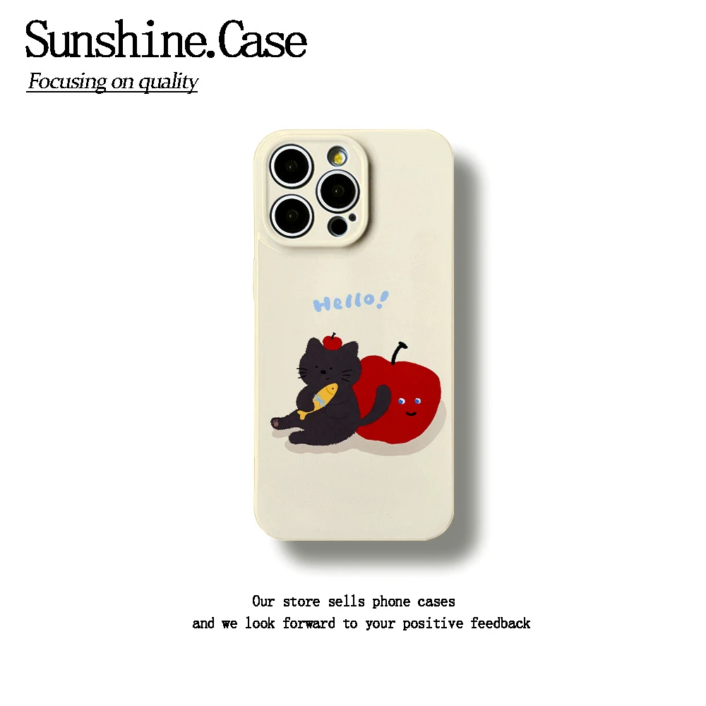 苹果小猫软壳适用苹果oppo华为vivo小米手机壳防摔全包ins