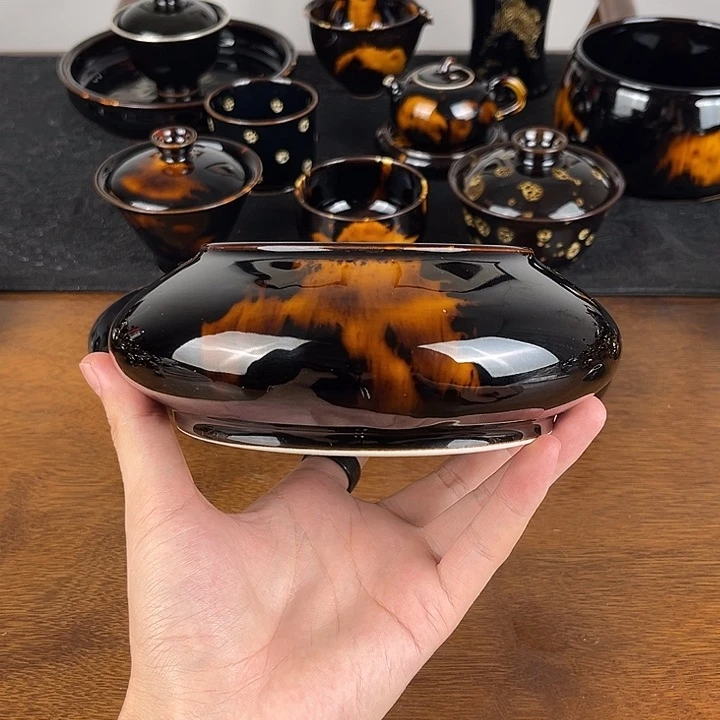 缸玳瑁釉明炉水洗
