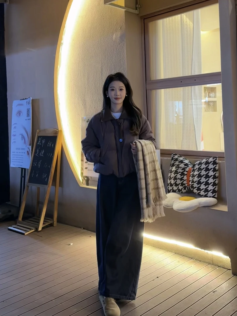 羽绒服女款爆款2024新款正品小皮领90白鸭绒潮流时尚淑女小香风