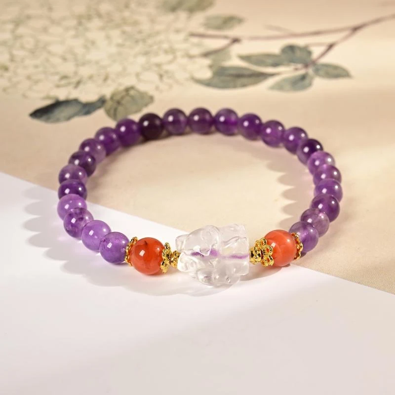 九福晶典 白水晶狐仙多宝手串 JFXLF9195