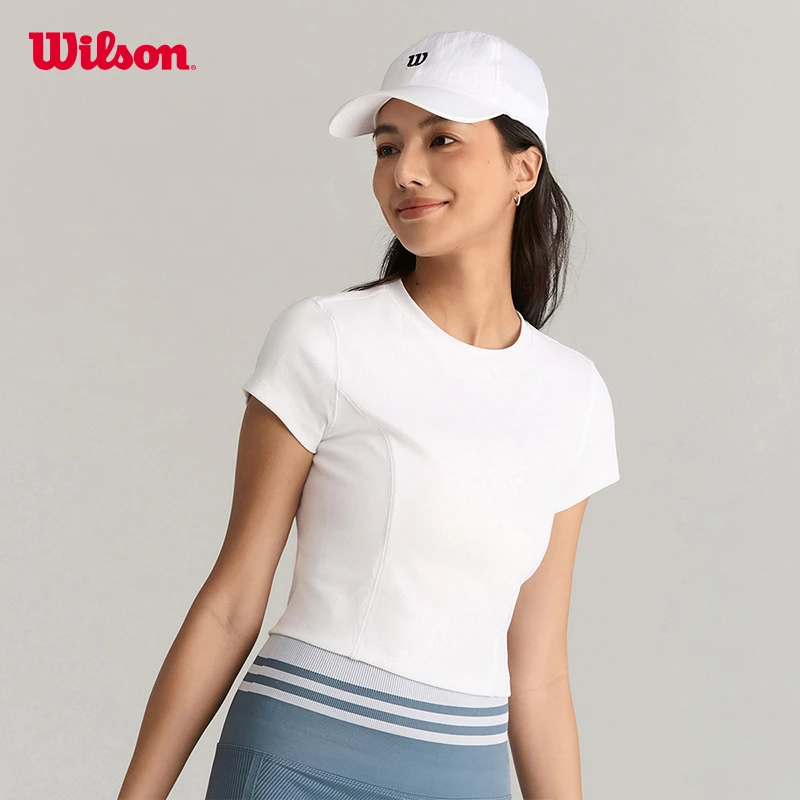 Wilson威尔胜官方25春夏女士CROPPED网球收腰弹力T恤WW20084