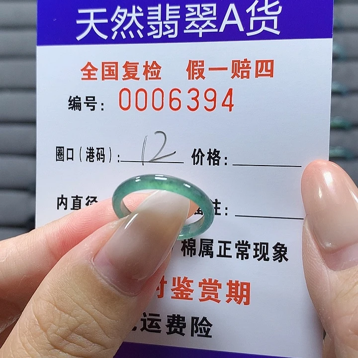 未镶嵌戒圈翡翠6394