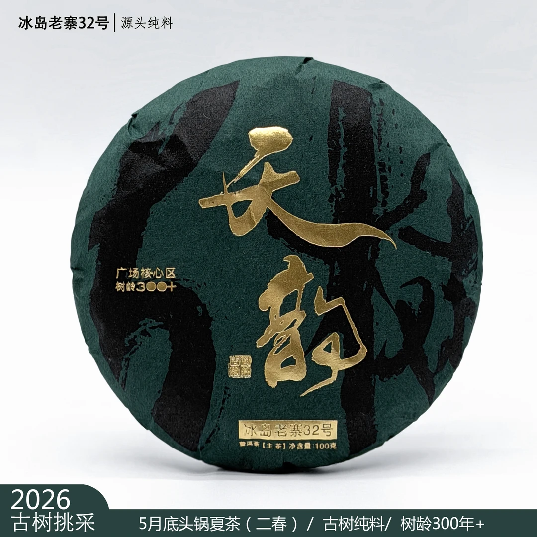 冰岛老寨32号|2026年广场片区古树纯料茶夏·天韵龙珠/饼