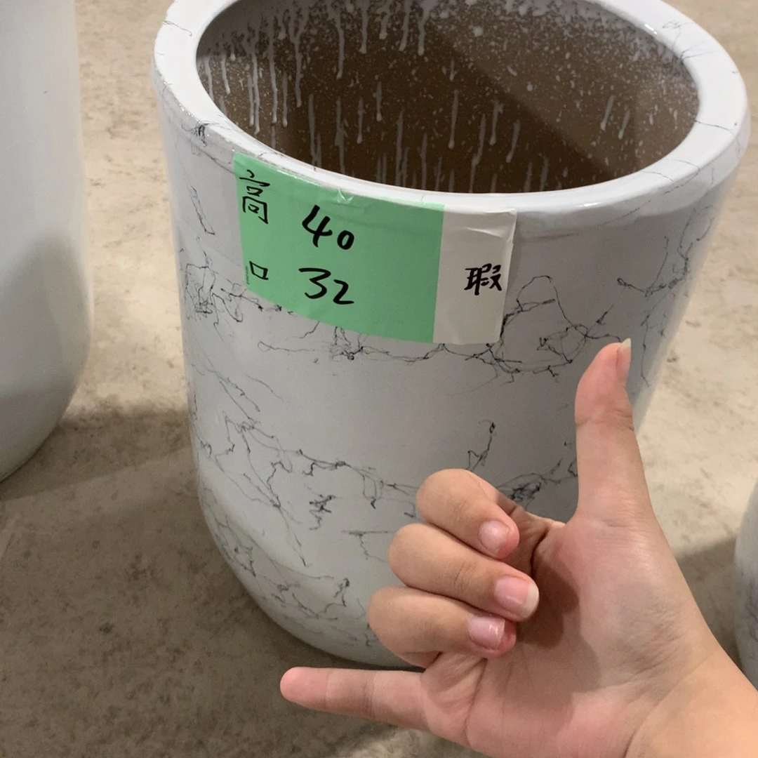微瑕高温陶瓷花盆