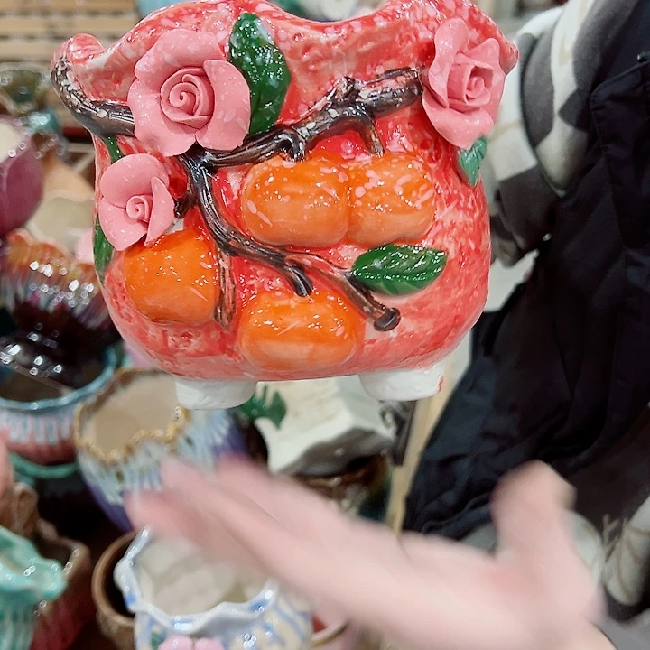 有孔，凑单福利满10元发货陶瓷多肉花盆！