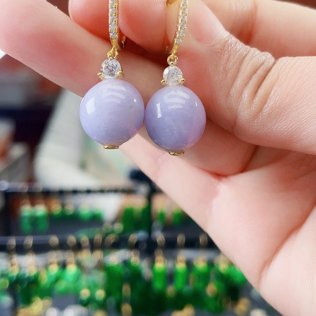 翡翠未镶嵌耳饰饰品