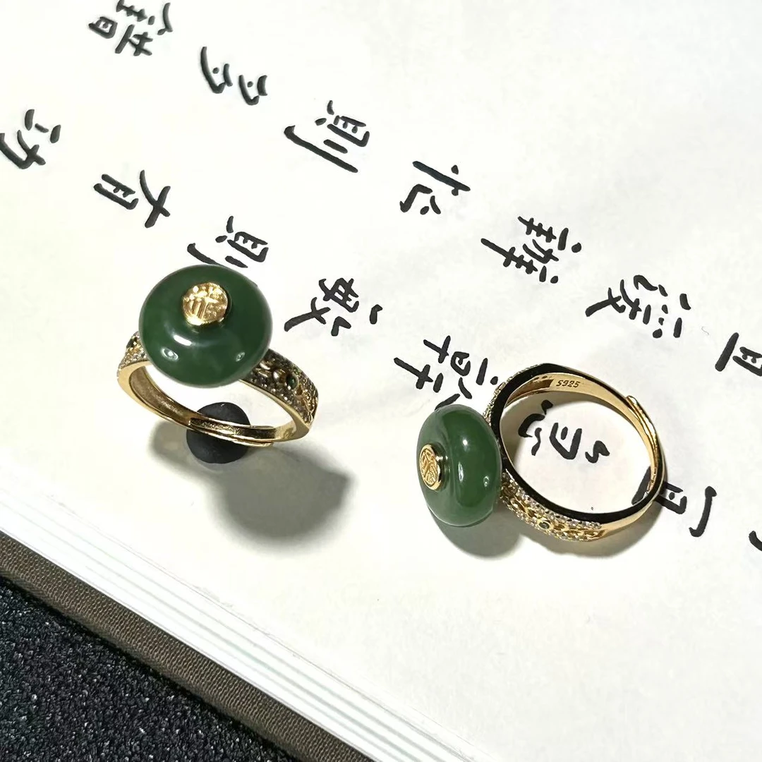 天然和田玉戒指  多样性发一 YC2960020