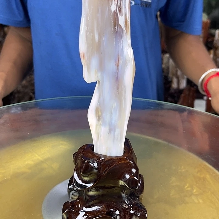 缅甸天然树化玉摆件