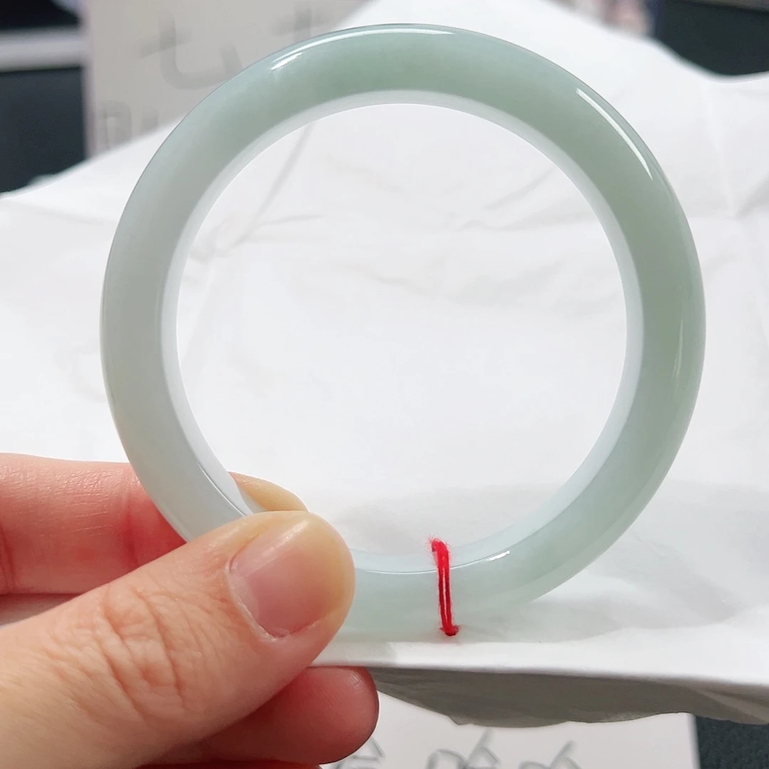 翡翠未镶嵌手镯天然翡翠A货 56.8正圈