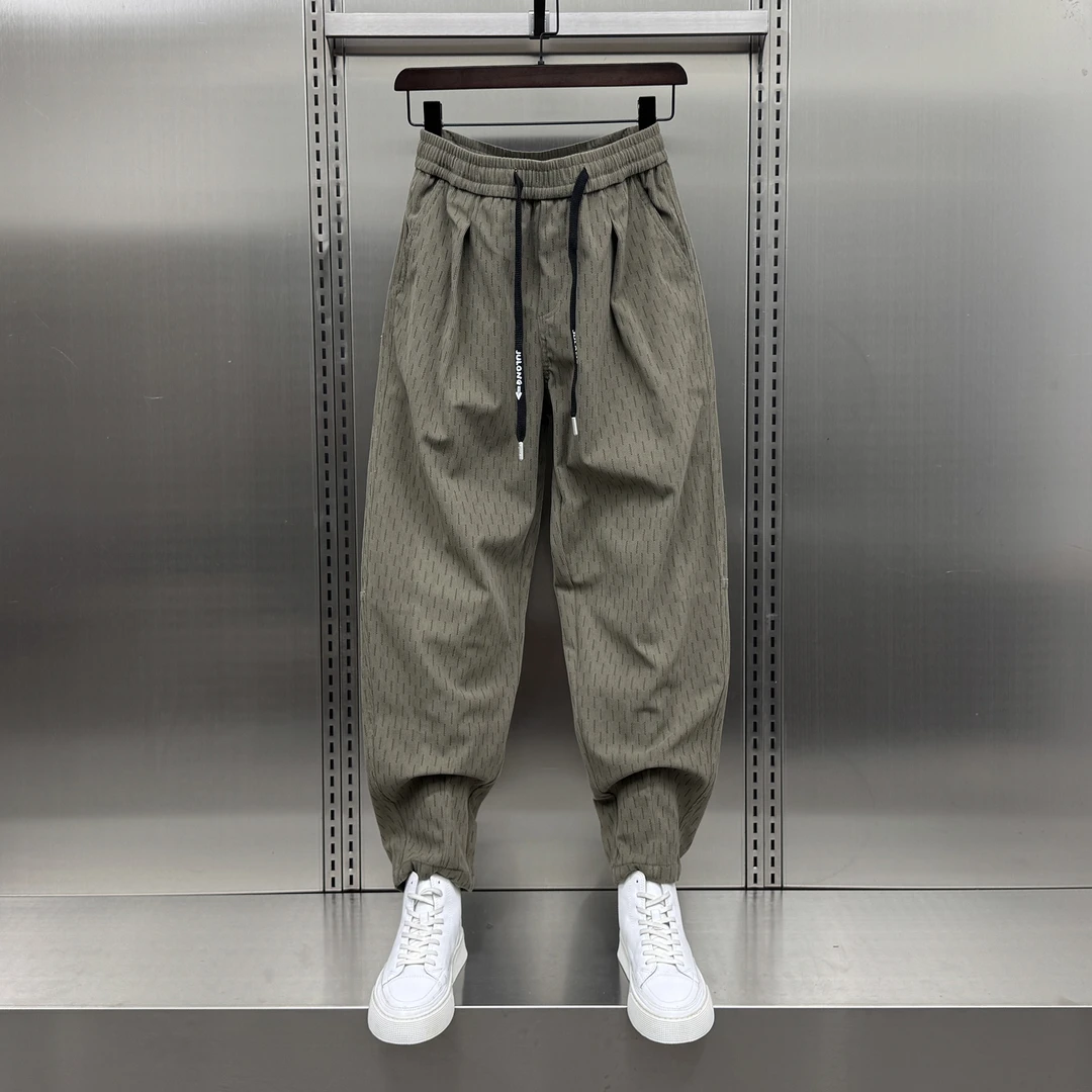 潮牌高级感灯芯绒哈伦休闲裤男2025秋季新款韩版条绒痞帅小直脚裤