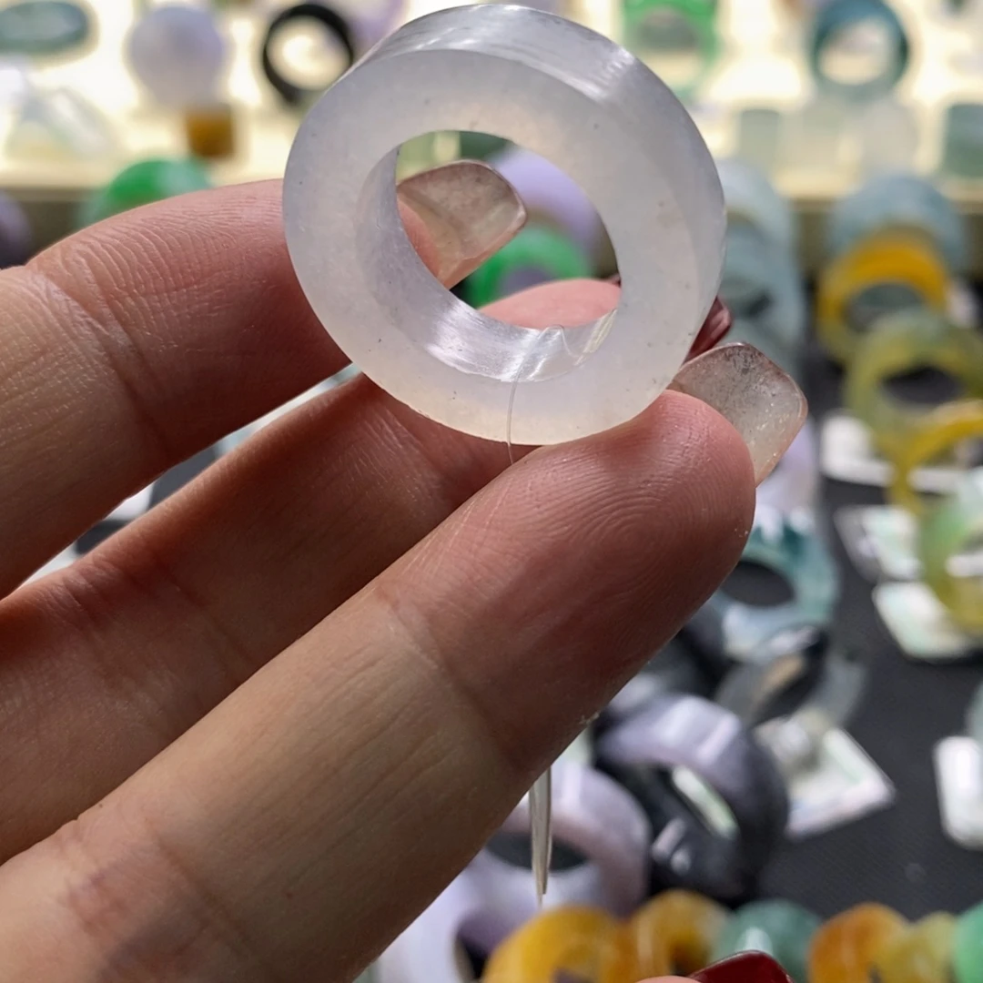 定制翡翠未镶嵌翡翠戒指14-19