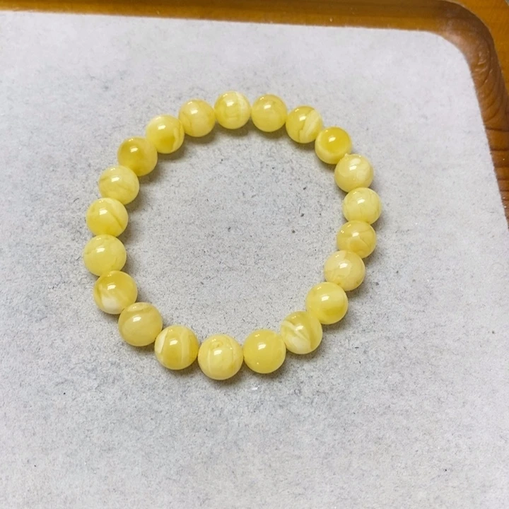 蜜蜡未镶嵌裸石手串