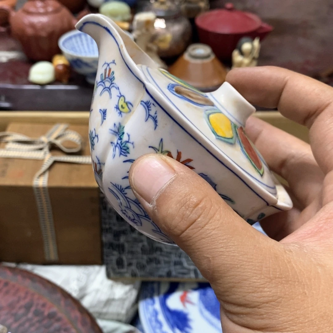 茶盏风*密胺手绘陶瓷杯子