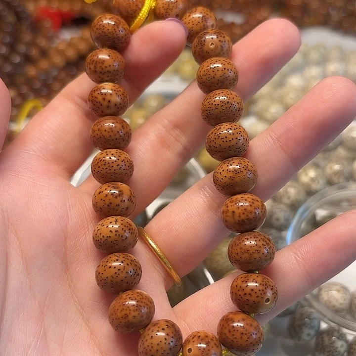 吊坠星月菩提1210苹果珠深虎皮小手持