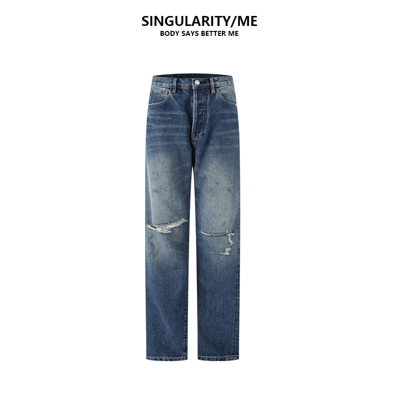 Singularity Me 8A 5588 水洗个性潮流时髦显瘦女破洞拉毛牛仔裤