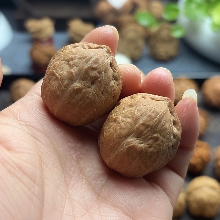 文玩核桃把件持**恒原皮原色手捻1895