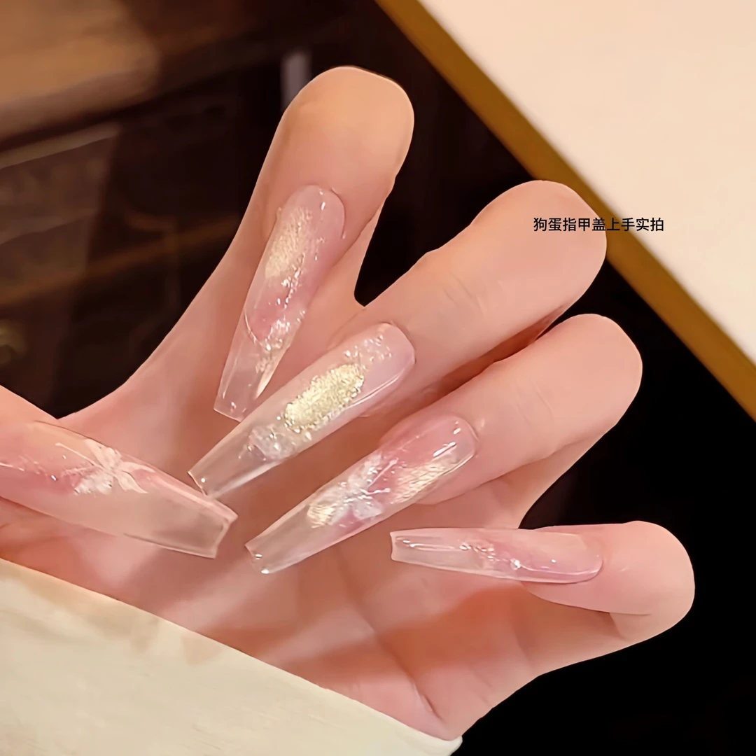 【颜值爆表·狗蛋儿】纯手工穿戴甲手绘蝴蝶