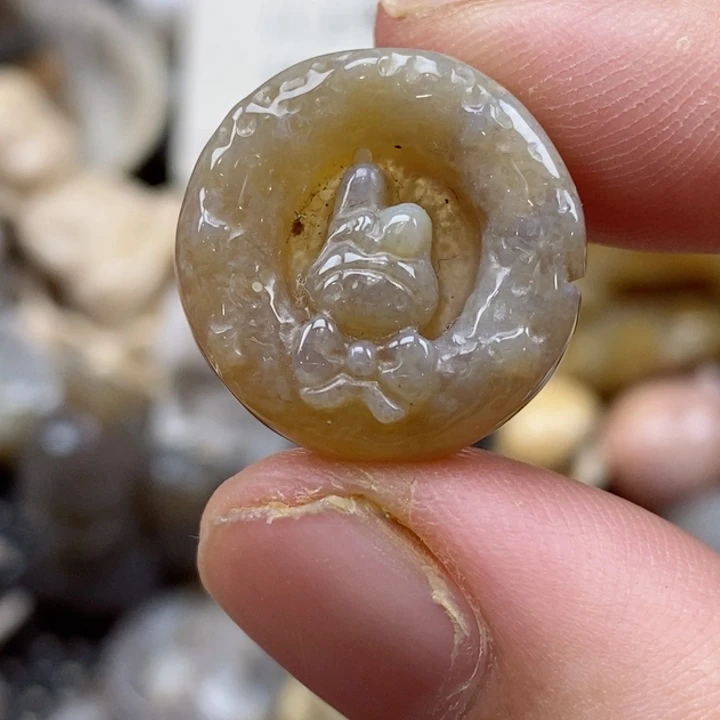 硅化珊瑚（珊瑚玉）未镶嵌颈饰有瑕 小
