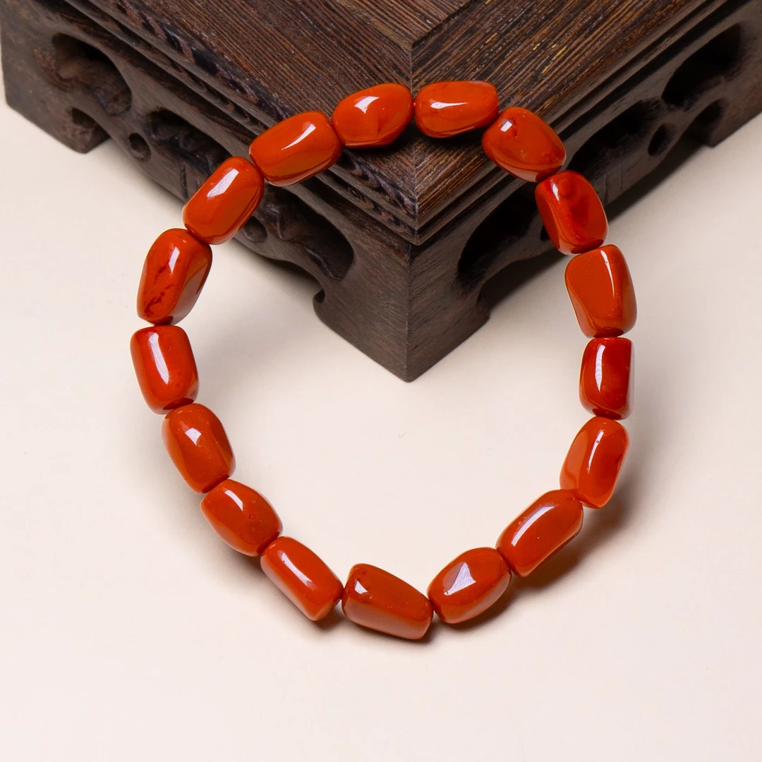 瓦西南红随型手串无胶无裂【承禧原矿】FH20-9466多样性其一