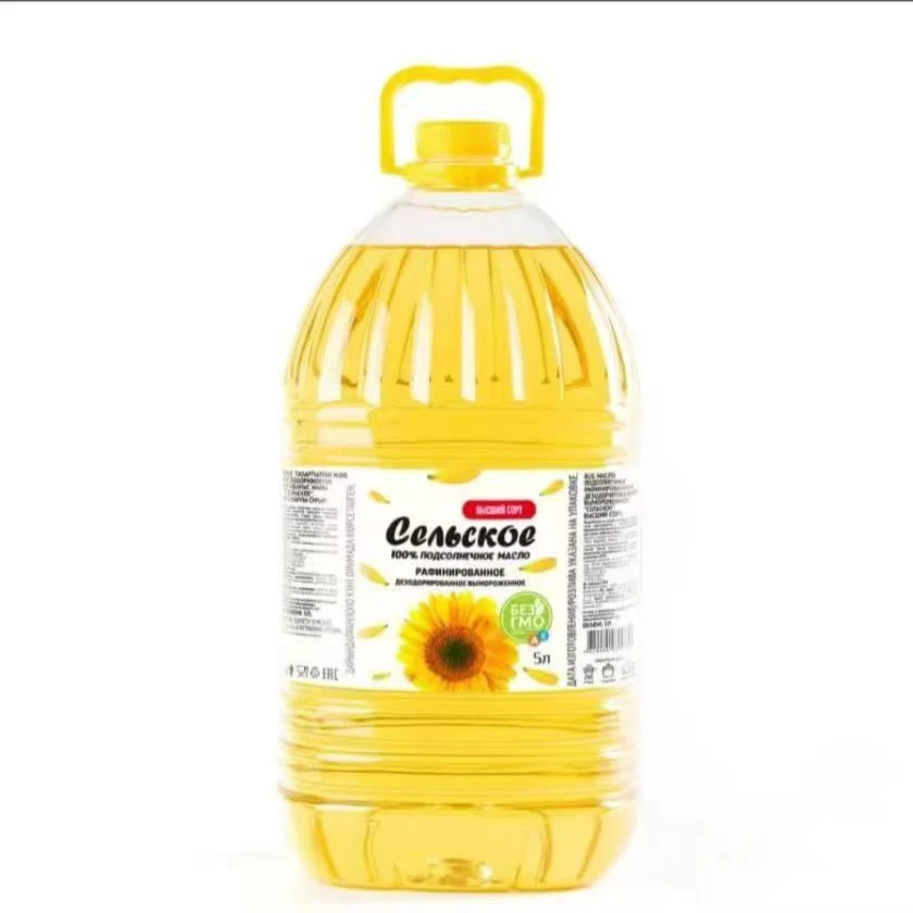 俄罗斯进口罗夫诺葵花籽油5L