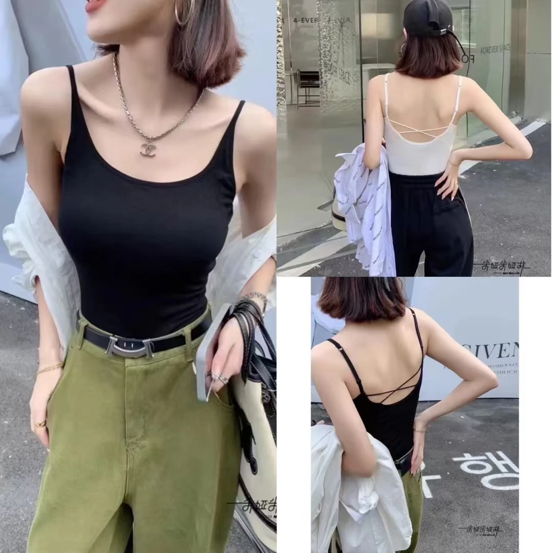 小胖家 大码冰丝无痕交叉美背