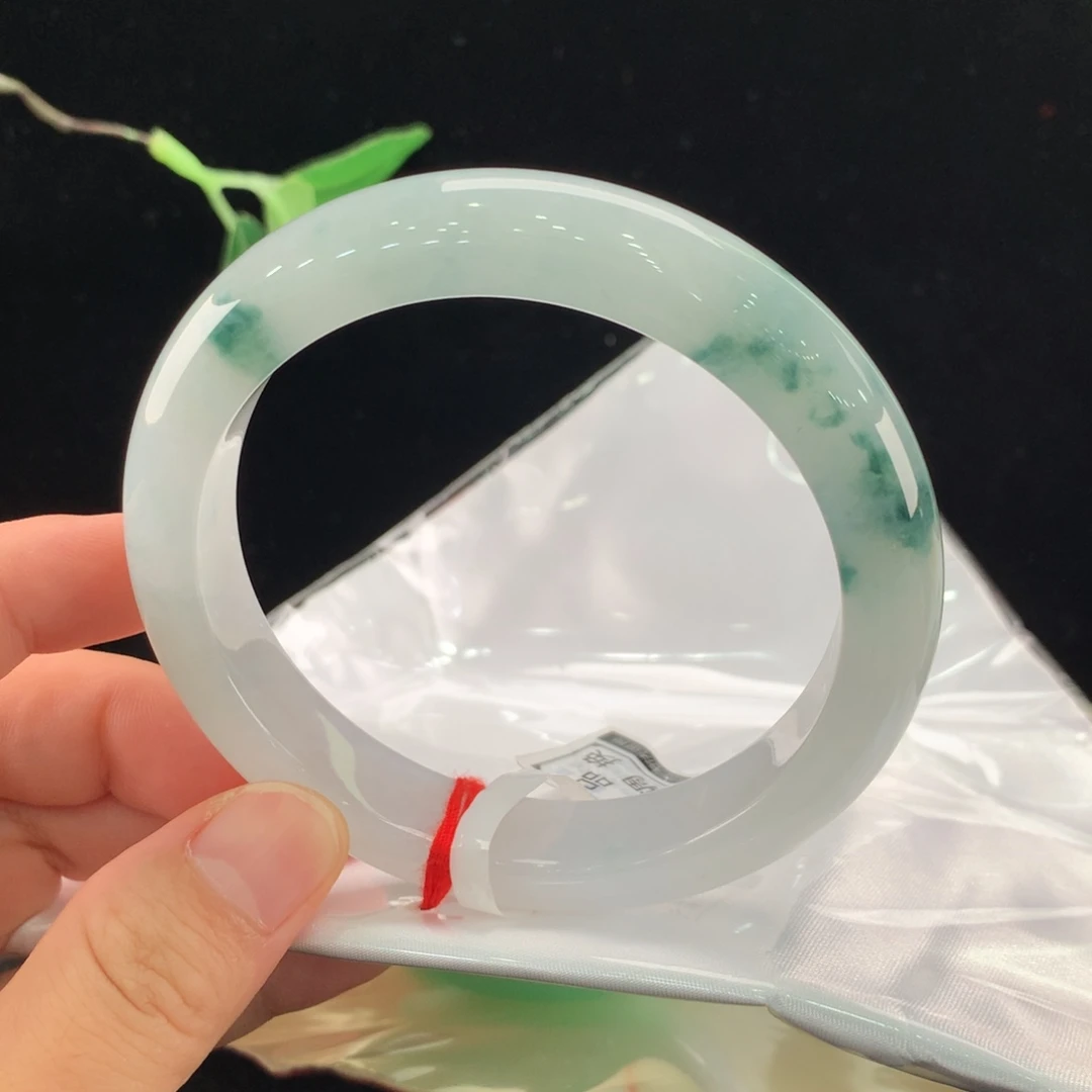 未镶嵌手镯翡翠64圈口0152