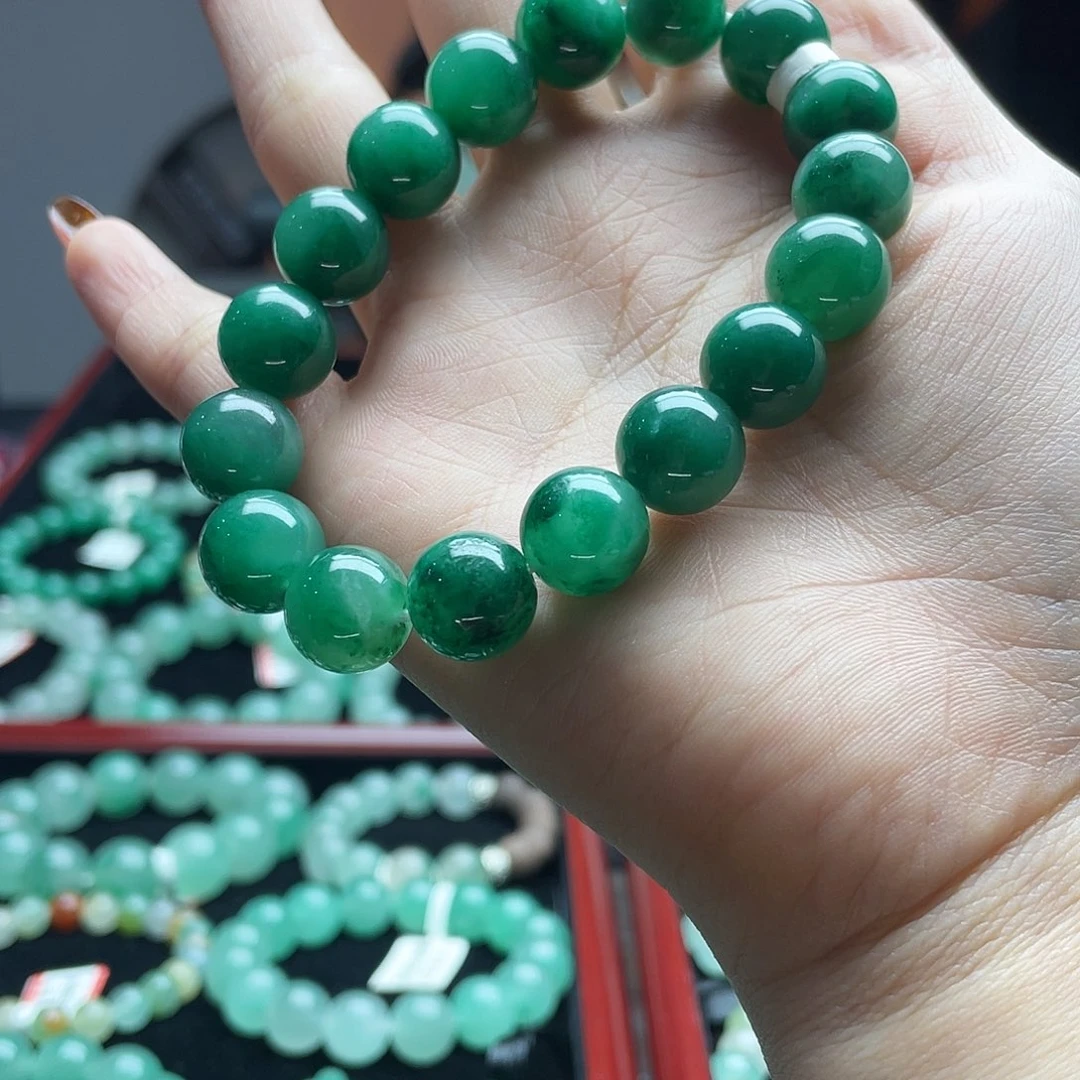 石英质玉（非洲翠）未镶嵌手串