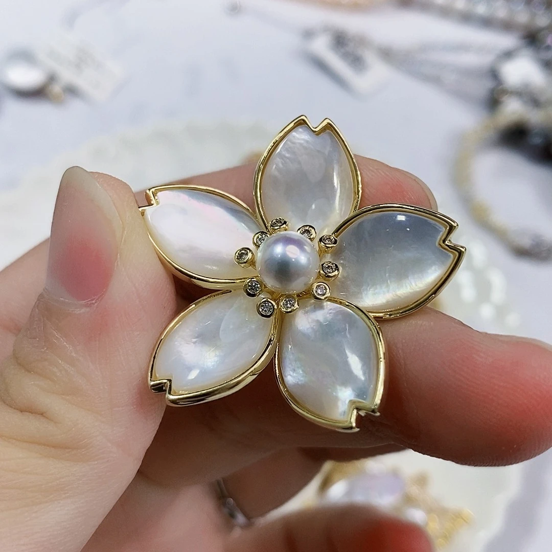 未镶嵌淡水珍珠胸针?****?