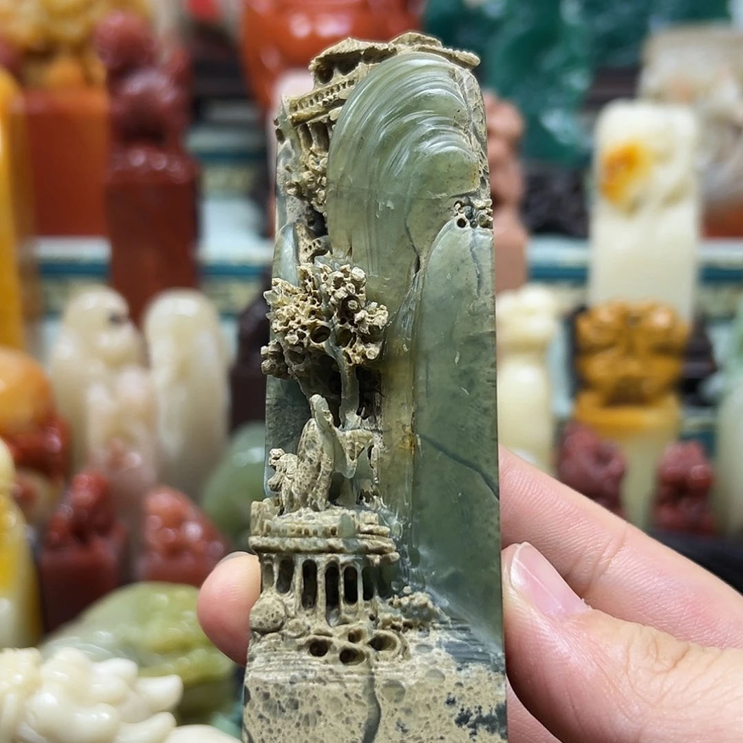 打***客寿山石印章雕刻工艺