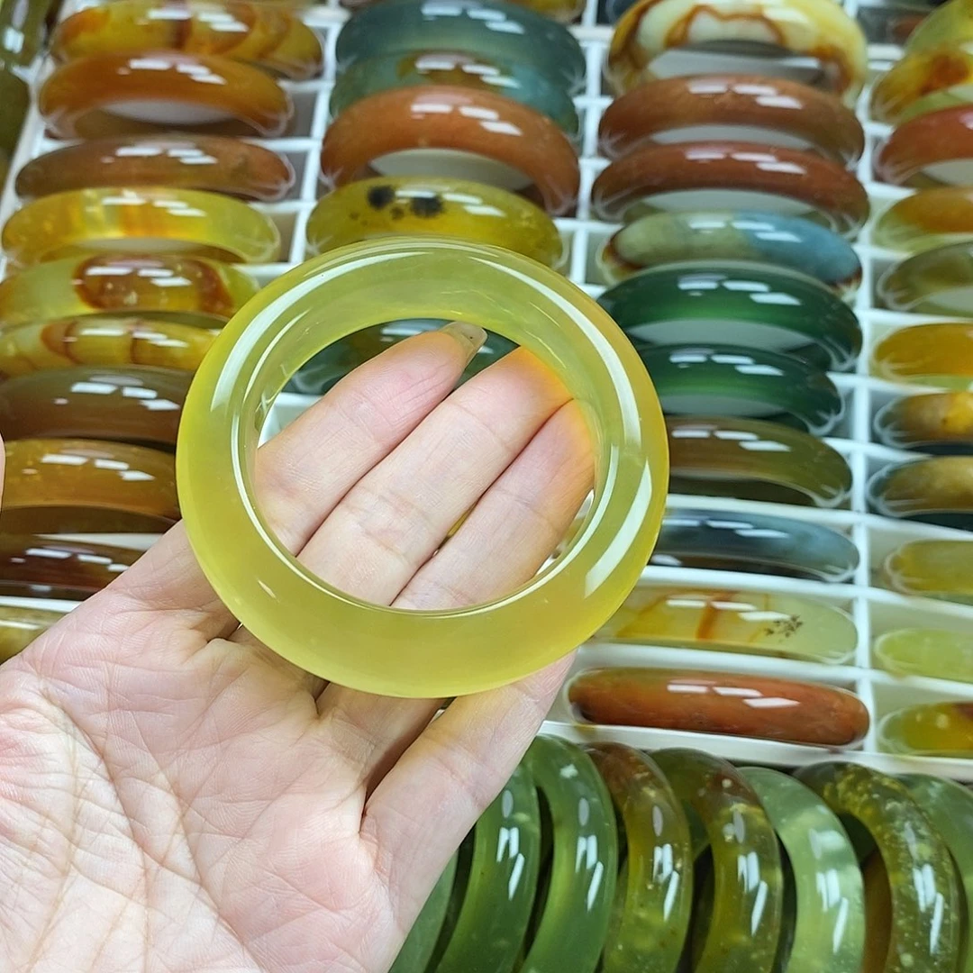未镶嵌蛇纹石玉手镯54.5