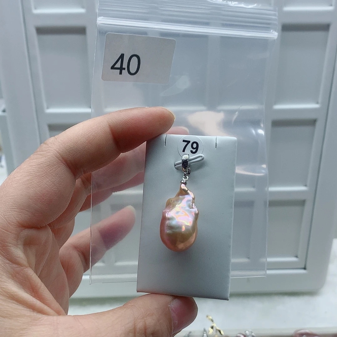 合金淡水珍珠吊坠(不含链)