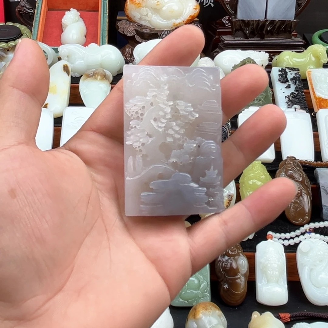 和田玉未镶嵌挂件