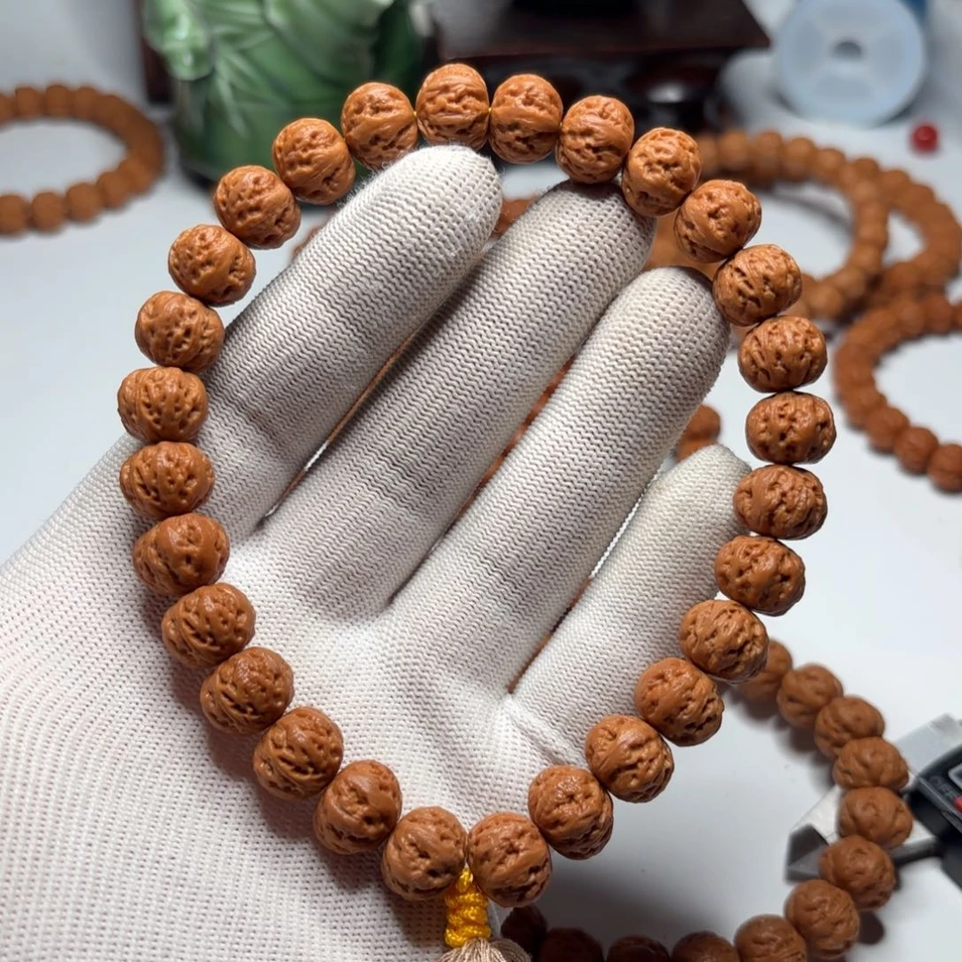 猴头核桃手串雕刻京八棱手持